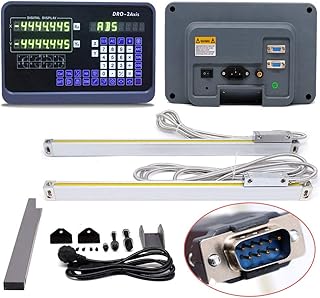 14'' 28'' 2 Axis Digital Readout 5um 0.0002" Precision TTL Linear Scale DRO kit for Milling Lathe Machine 350mm+700mm, US Stock,2-4 Business Days