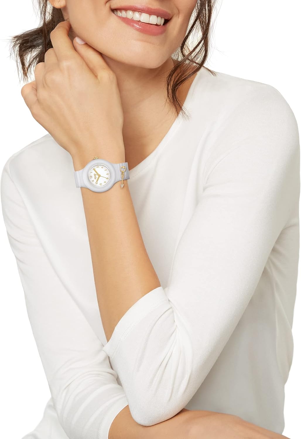 HIP HOP, Collezione Dancing in the Light, Orologio Donna, Cinturino in Silicone Intercambiabile e Regolabile, Ciondolo con Ape, Cassa 32 mm, Movimento al Quarzo, Resistente allAcqua HIP HOP, Collezione Dancing in the Light, Orologio Donna, Cinturino in Silicone Intercambiabile e Regolabile, Ciondolo con Ape, Cassa 32 mm, Movimento al Quarzo, Resistente allAcqua