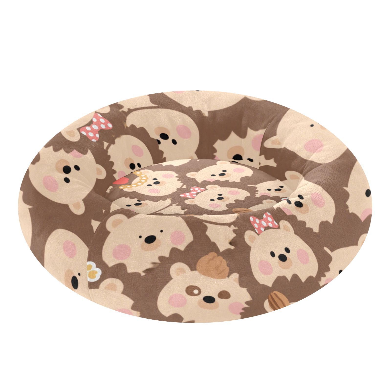 Lit apaisant pour chat de taille moyenne anti-stress marron S