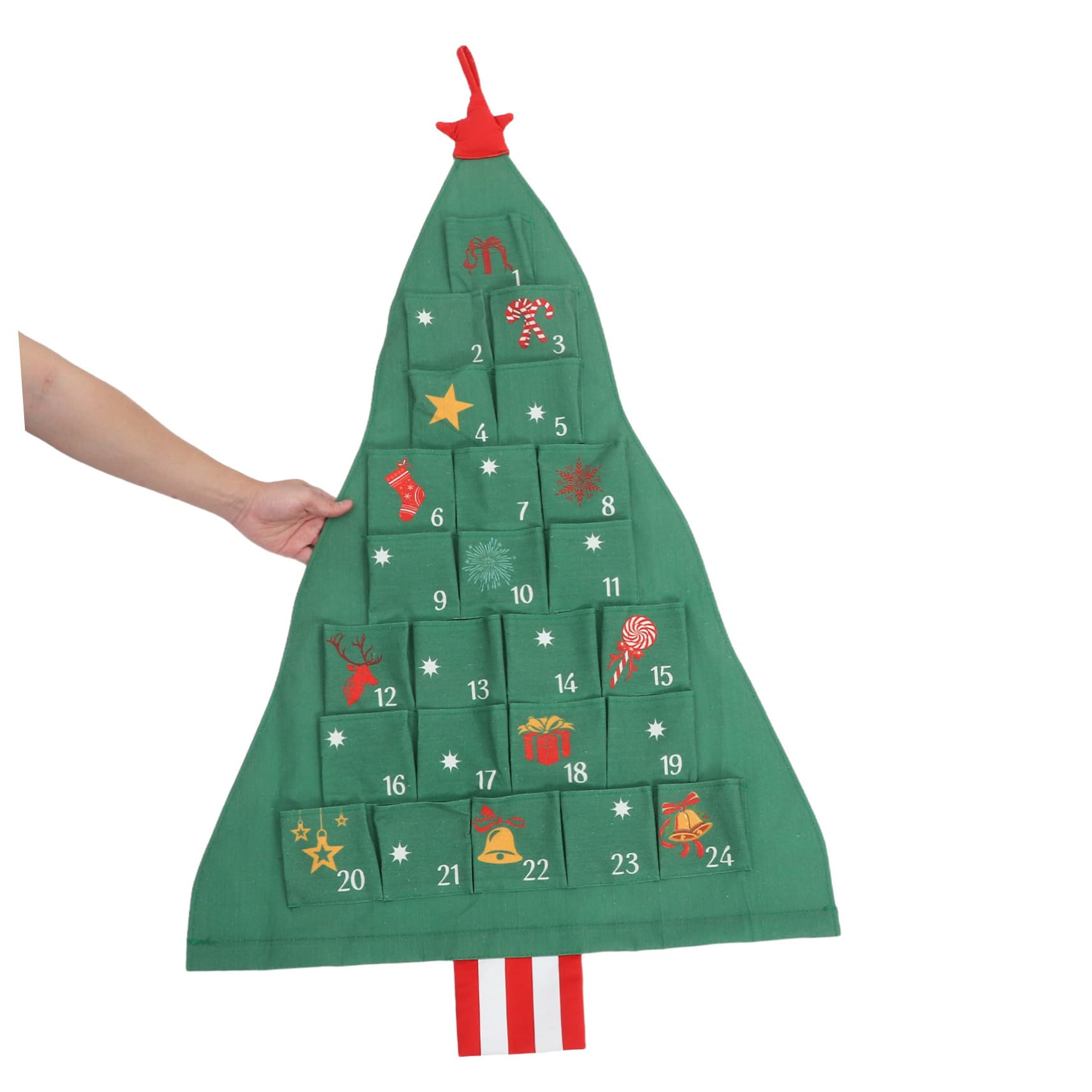 BESTYASH Leerer Adventskalender zum Befüllen Adventskalender mit Aufbewahrungstasche Countdown bis Weihnachten für Junge Mädchen Wiederverwendbar Saisonaler Wandbehang