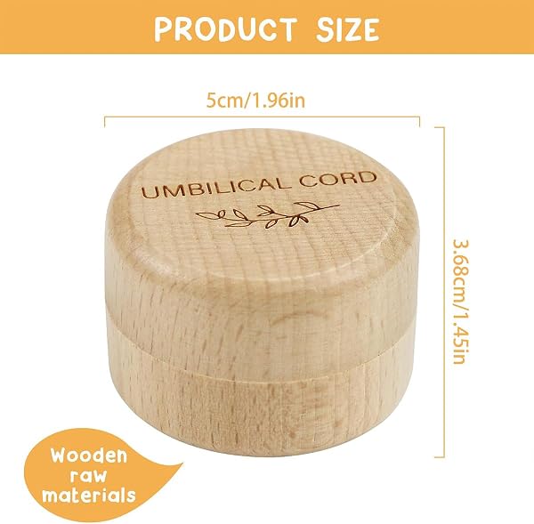 Generico Scatola Souvenir In Legno Per Dentini Da Neonato E Cordone Ombelicale Scatola Commemorativa Per La Conservazione E La Collezione Di Peli Di Animali (Navel Cord Box) - 2