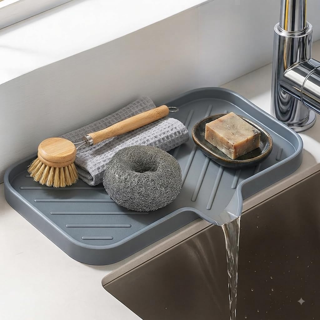 HAKKU Silicone Dish Drying Mat - Non Slip & Quick Dry -12 HAKKU Silicone Dish Drying Mat - Non Slip & Quick Dry -12