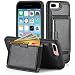 iPhone 7 Plus Wallet Case, ZVE iPhone 7 Plus Leather Case, Kickstand iPhone 7 Plus Card Holder Cases with ID Credit Card Holder Slot, Durable Shockproof Cover for Apple iPhone 7 PLUS (2016) - Black