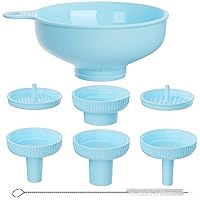 Vista 1 de Pisol Embudo Versátil de Boca Ancha, Embudos de Enlatado para Uso en Cocina, Juego de Embudos de Cocina de Plástico de Grado Alimenticio con 4