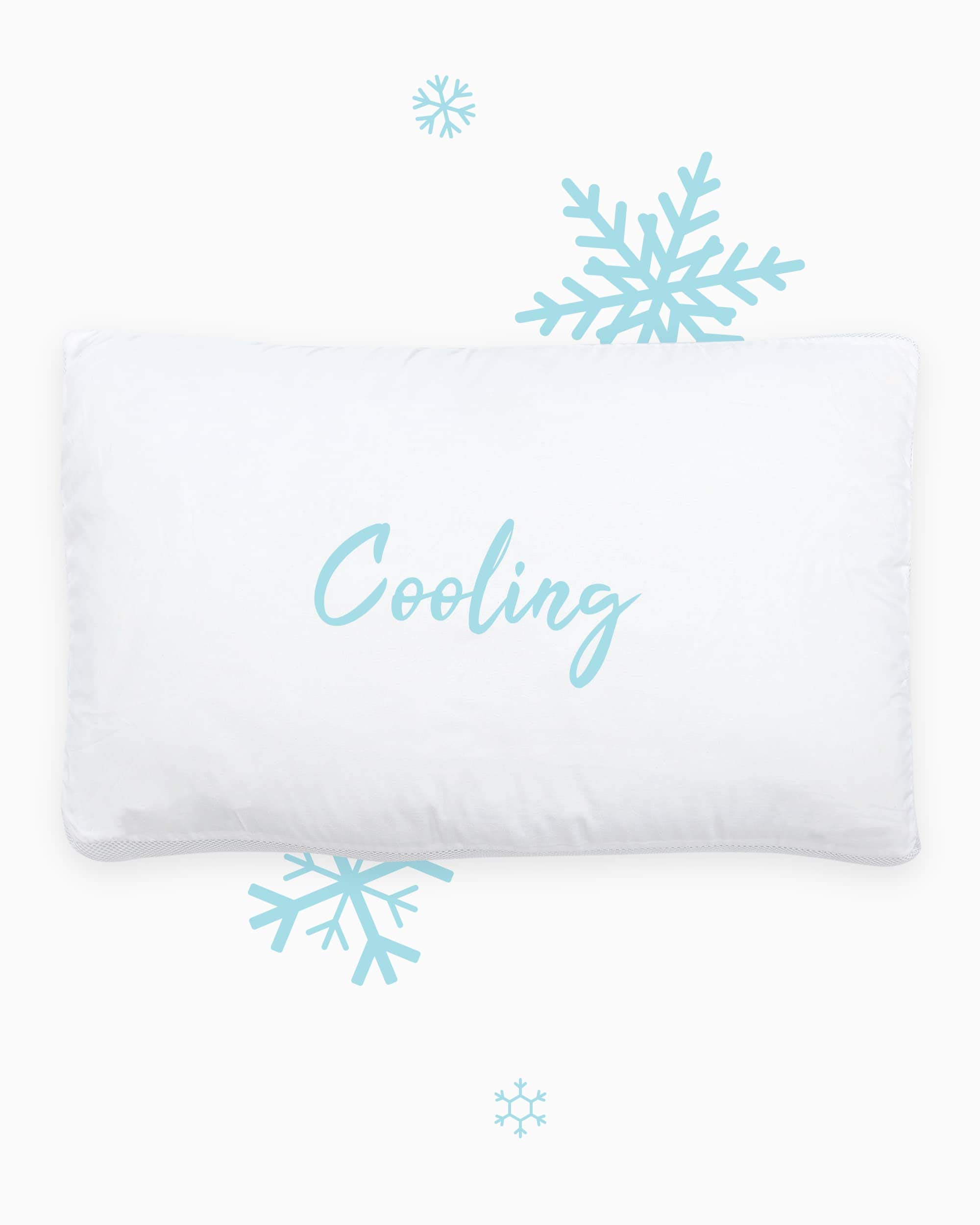 Kally Sleep White Cooling Foam Pillow Filled With Hollowfibre, Pillow For Hot Sleeping With Air Vent - & Machine Washable