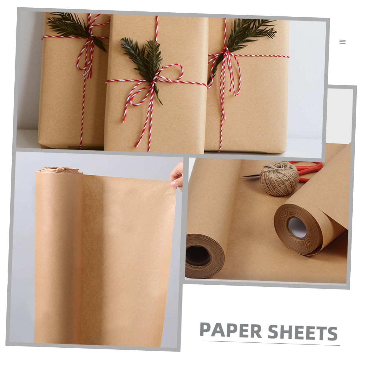 SEWACC 1 Rouleau Papier Papier à Colis Marron D'expédition Babillard D'emballage Postal Kraft D'emballage De Fleurs Pure Pulpe De Bois