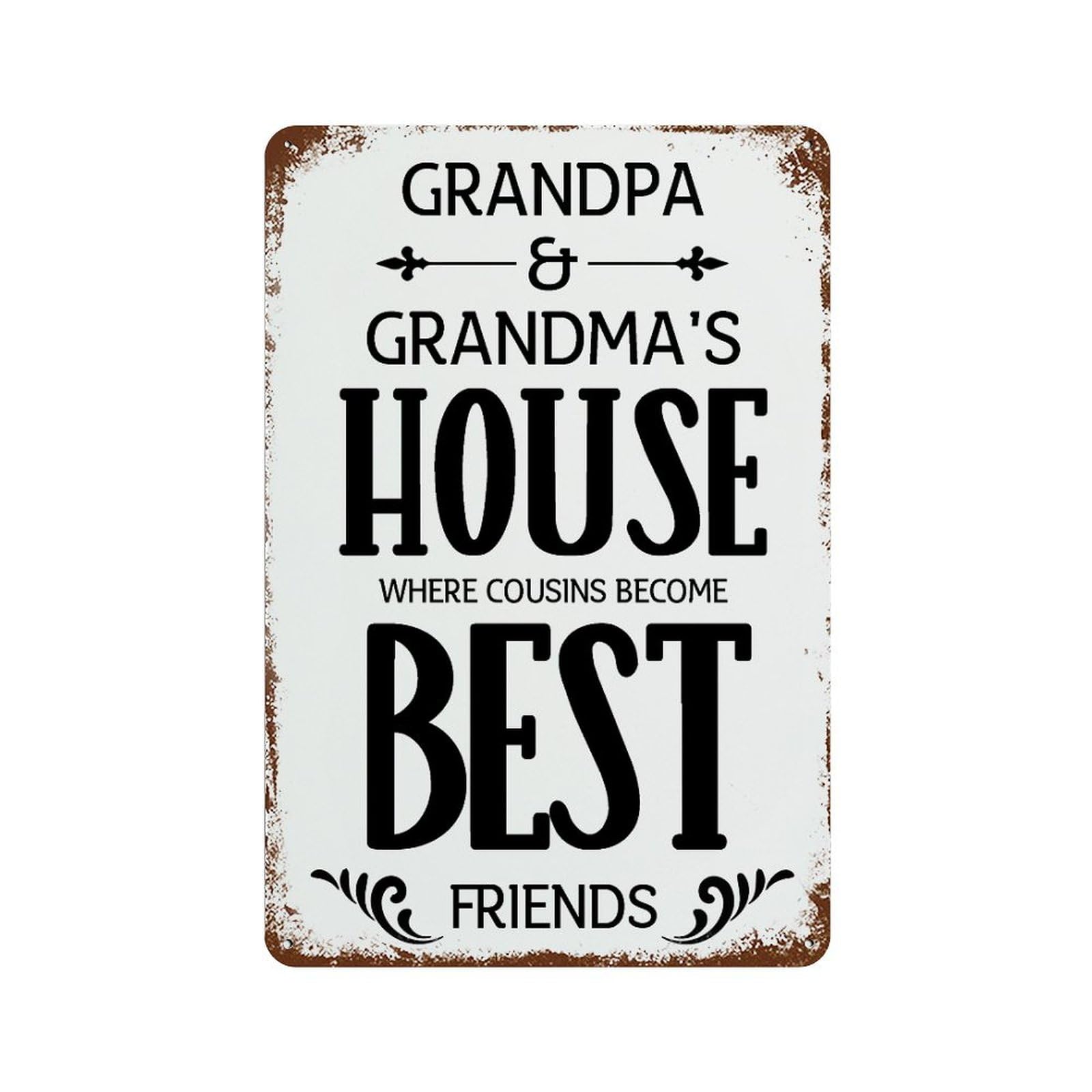 Yepyayqvk Tin Sign 239 Wodevor Rustic Metal Tin Sign Grandpa Grandmas Sign House Wall Poster Aluminum Metal Sign Happy Mother's Day Dining Room Garden Fence Wall Decorations 6X8 Inch