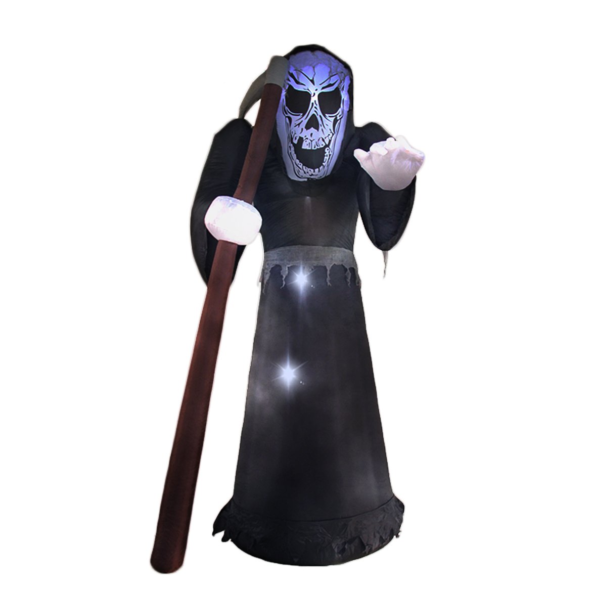 8 Ft Halloween Inflatable Reaper Ghost Decoration Lantern for Home Party Garden Yard Lawn Indoors Outdoors