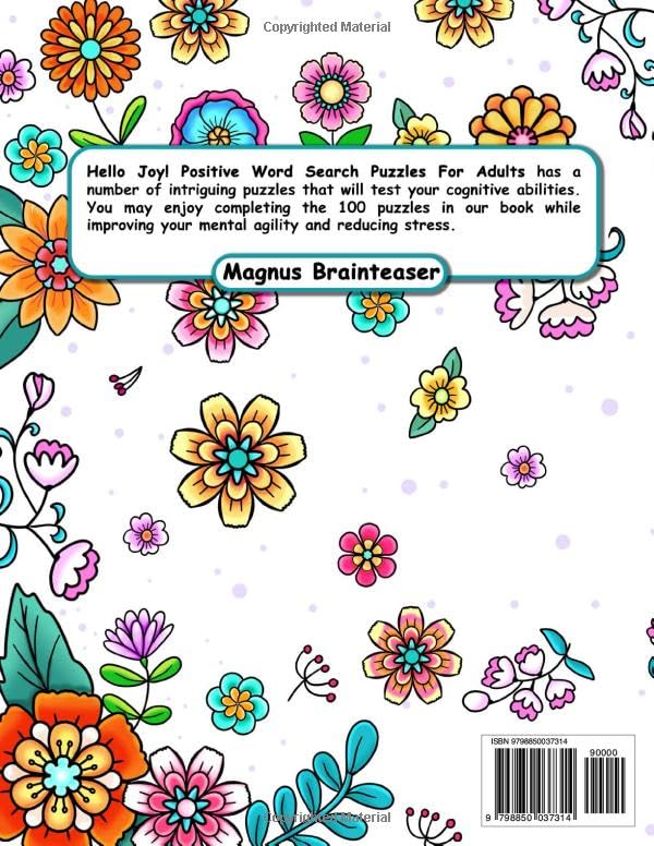 Miniatura 2 de Hello Joy! 100 Positive Word Search Interesting Word-find Puzzles for Adults and Seniors to Have Fun and Relax