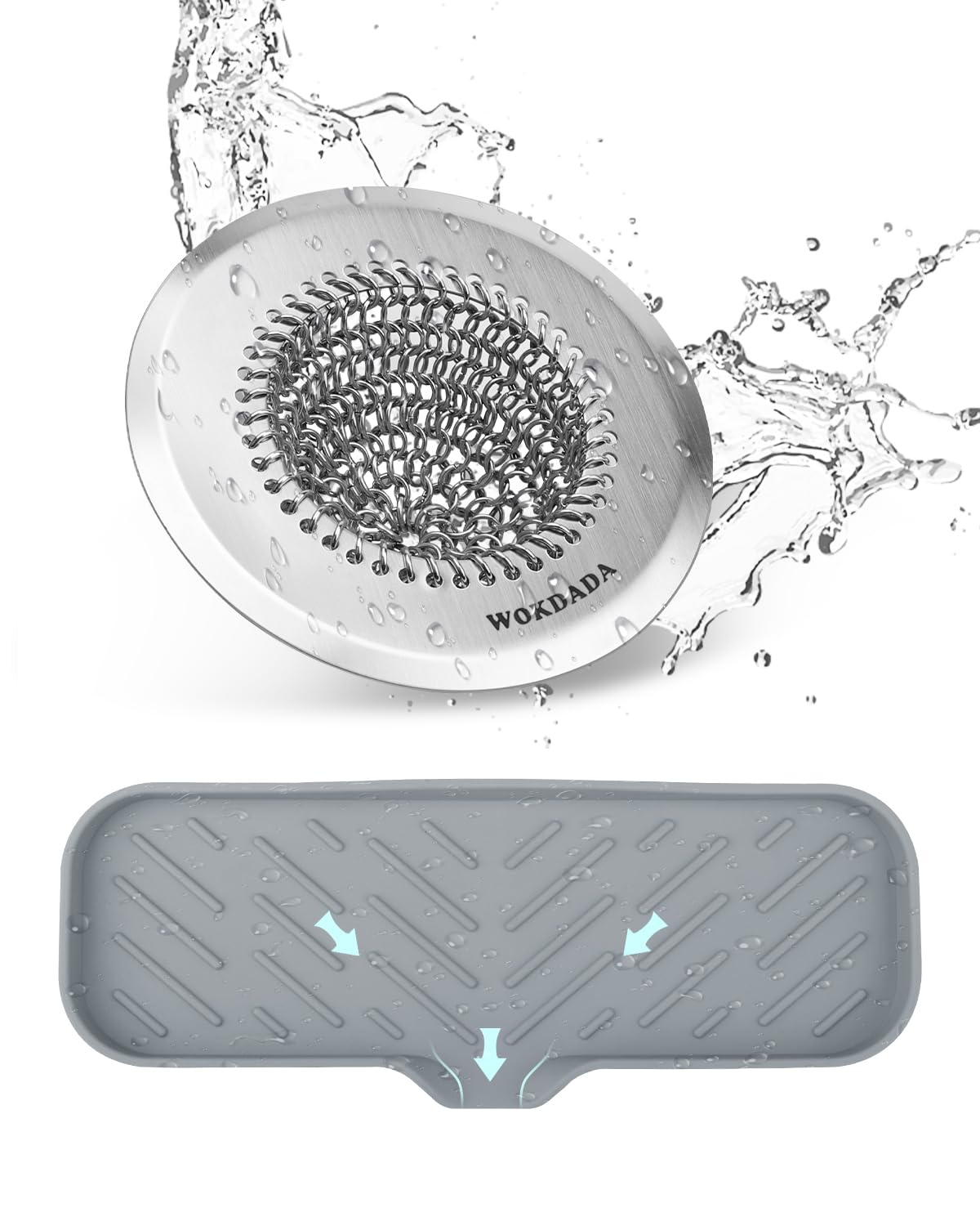 Kitchen Sink Strainer, Reversible Mesh Sink Drain Strainer With 304 Stainless Steel Wokdada Revolutionary Anti Rust Sink Strainer Food Catcher For 7 thumbnail image