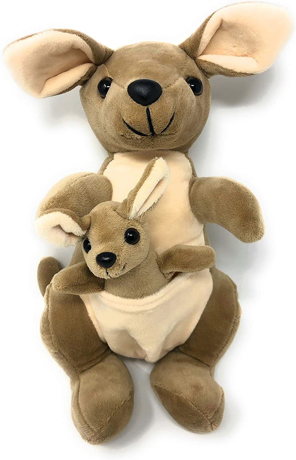14" Kangaroo Stuffed Animals | Plush Animal Kangaroos Soft Kids Toy| Momma & Baby Animals Joey | 2 Stuffed Toy Animals