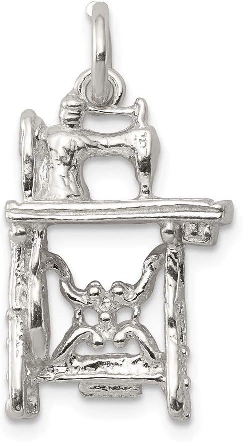 925 Sterling Silver Sewing Machine Charm Pendant