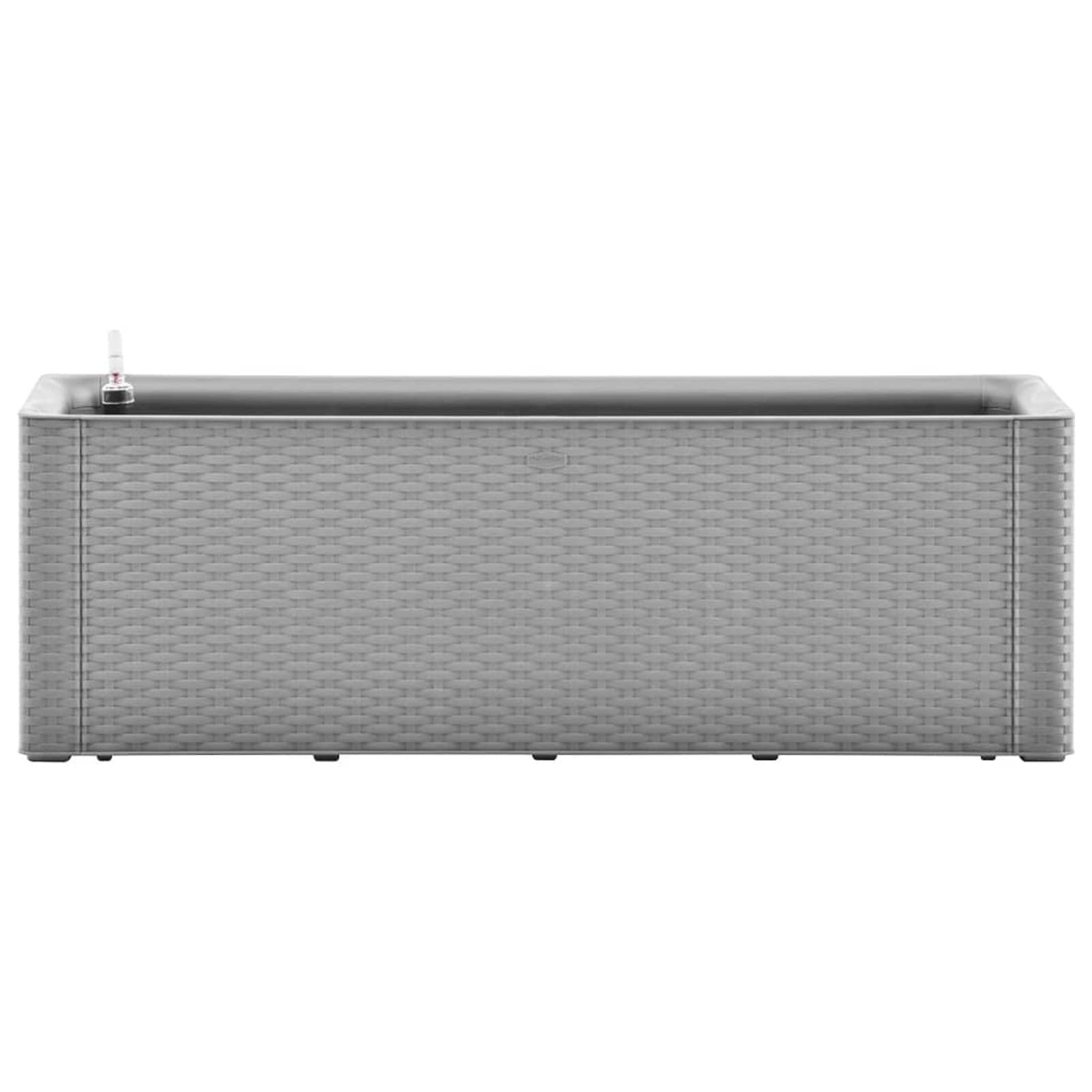 Leepesx Arriate, Mesa De Cultivo, Huerto Domestico, Cultivo De Plantas Aromaticas, Arriate De Jardín, con Sistema de riego automático Gris 100x43x33 cm
