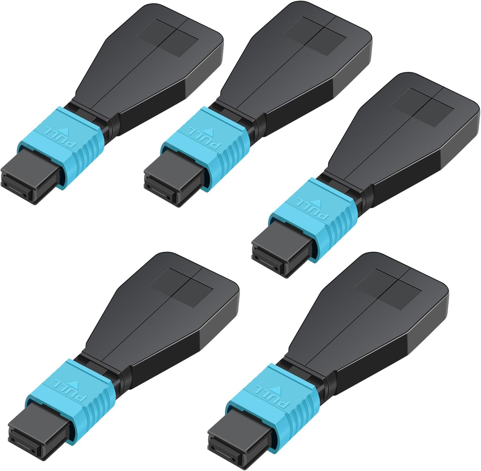 5 Pack MPO/UPC Female Fiber Optic Loopback Tester Cable, OM3 Multimode Duplex 50/125μm MPO 24 Core -Fiber Loopback Adapter for 40G 100G Networks and QSFP Testing