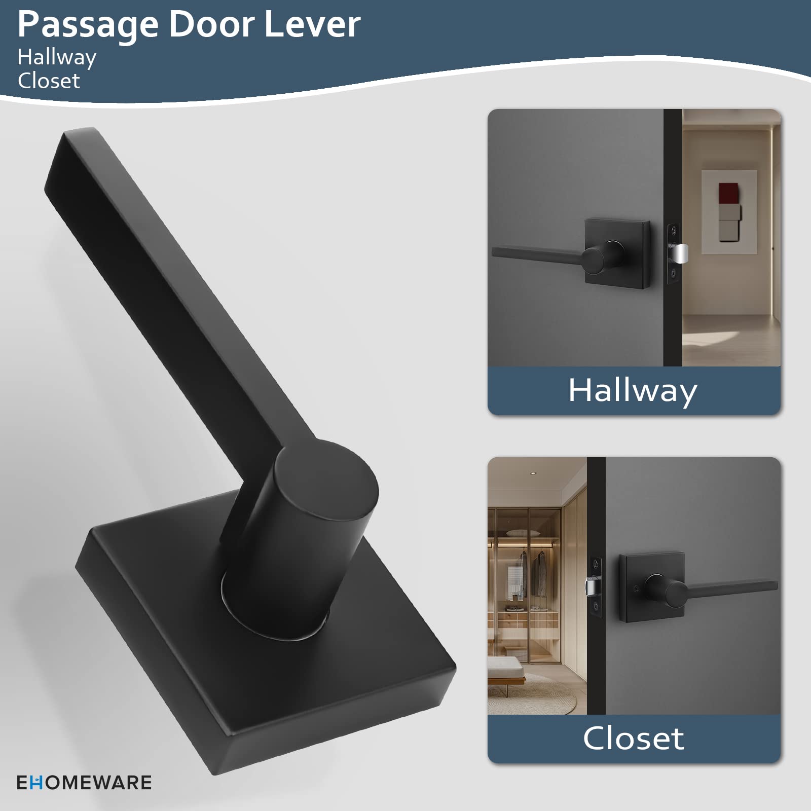 Goldenwarm Lot De 10 Bouton De Porte Pour Placards Noir Bouton De