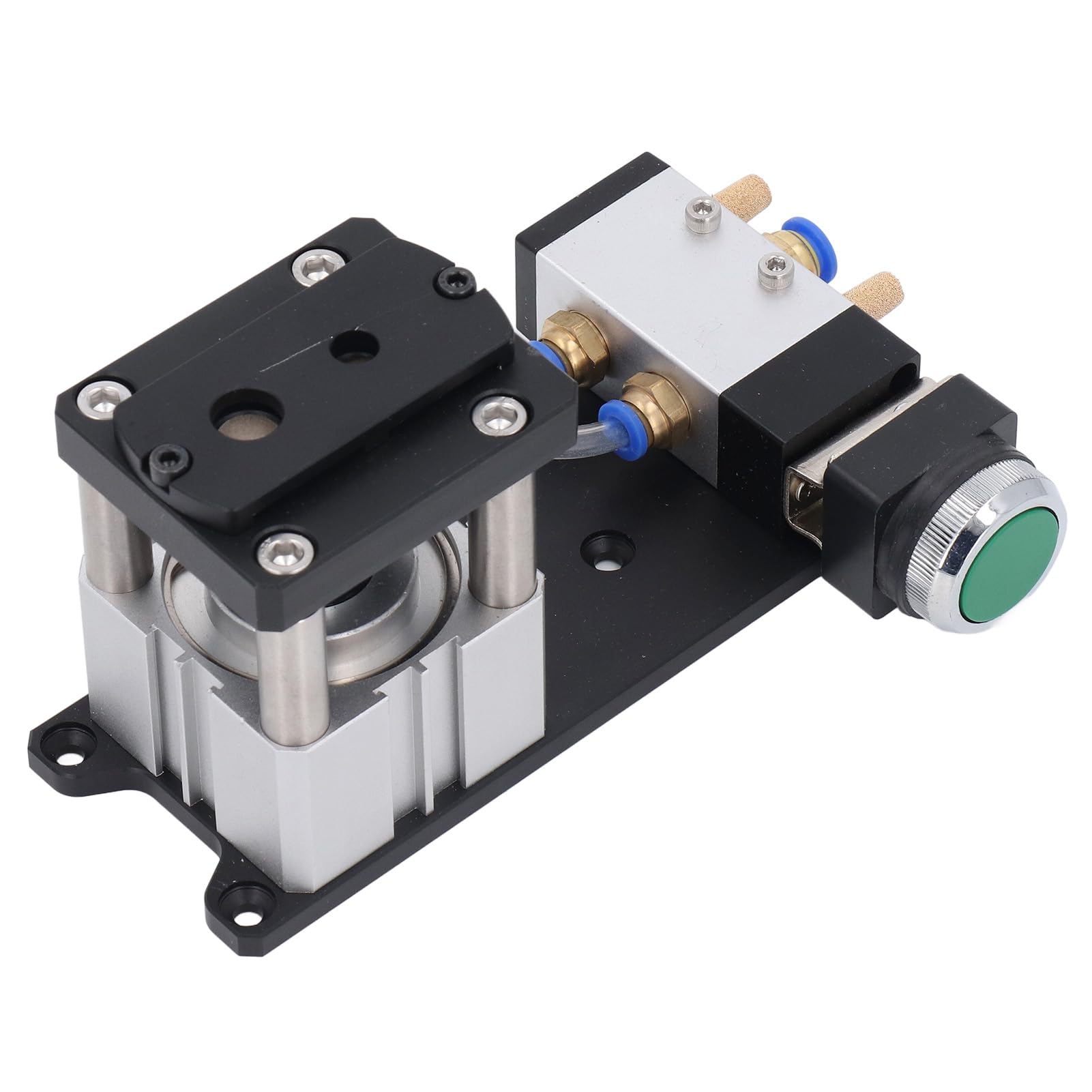 Garosa Perforatrice a 2 Fori, Punzonatrice Pneumatica a Doppio Foro con Corpo in Lega di Alluminio, Apertura da 8 Mm a 12 Mm per Artigianato e Fascettatura del Legno, Pressione dell'aria 0,4-0,6 MPa