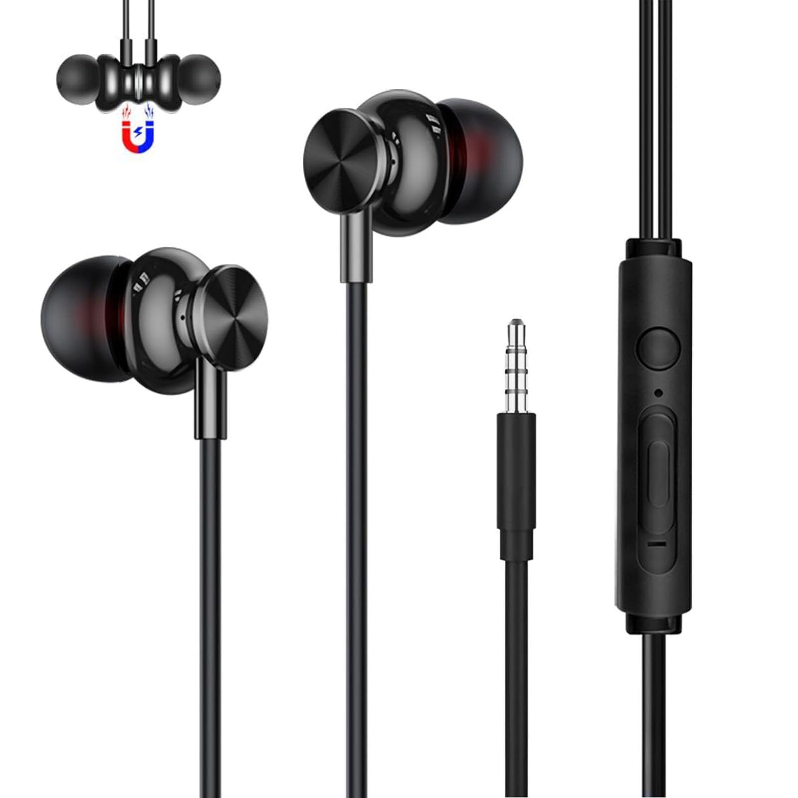 【2025改良型】 有線イヤホン 3.5mmジャック 3m 長線 ゲーミングイヤホン マイク付きイヤホン HIFI音質 音量調整 カナル型 ヘッドホン 3.5mmジャック 会議/Switch/PS4/ZOOM/YouTube/ウォークマン TV、PCゲーミングやレコーディングに対応 ブラック