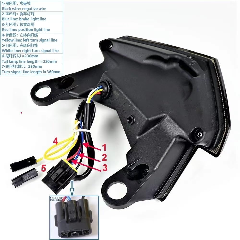 tylne światło hamowania Pasuje do Kawasaki Z125/Pro 2013-2022 Z800 ZX6R Ninja 2013-2016 tylne światło motocykla światło stopu światło hamowania Motocyklowe światła
