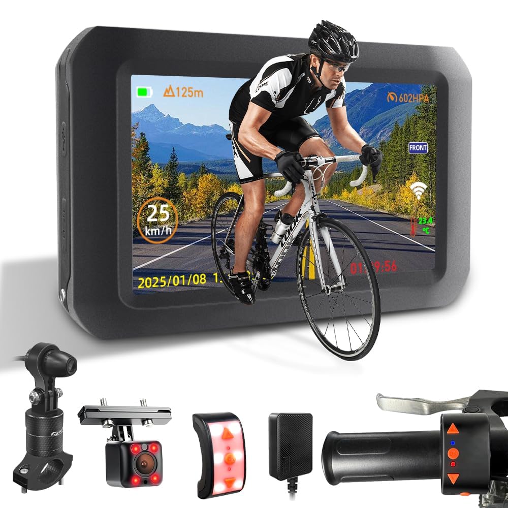 VSYSTO 自転車ドライブレコーダー 4インチ F3K Amazon.co.jp: VSYSTO 自転車用 ドラレコ前後2カメラ テールライト付き
