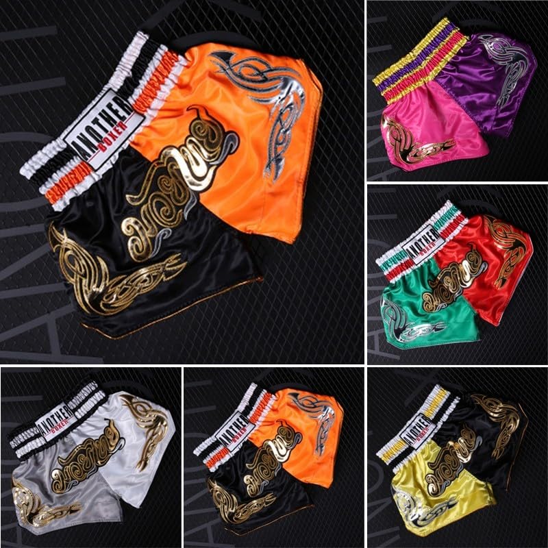 Pantaloncini per MMA, Muay Thai, kickboxing, per bambini e adulti, con vestibilità comoda e design stampato unico