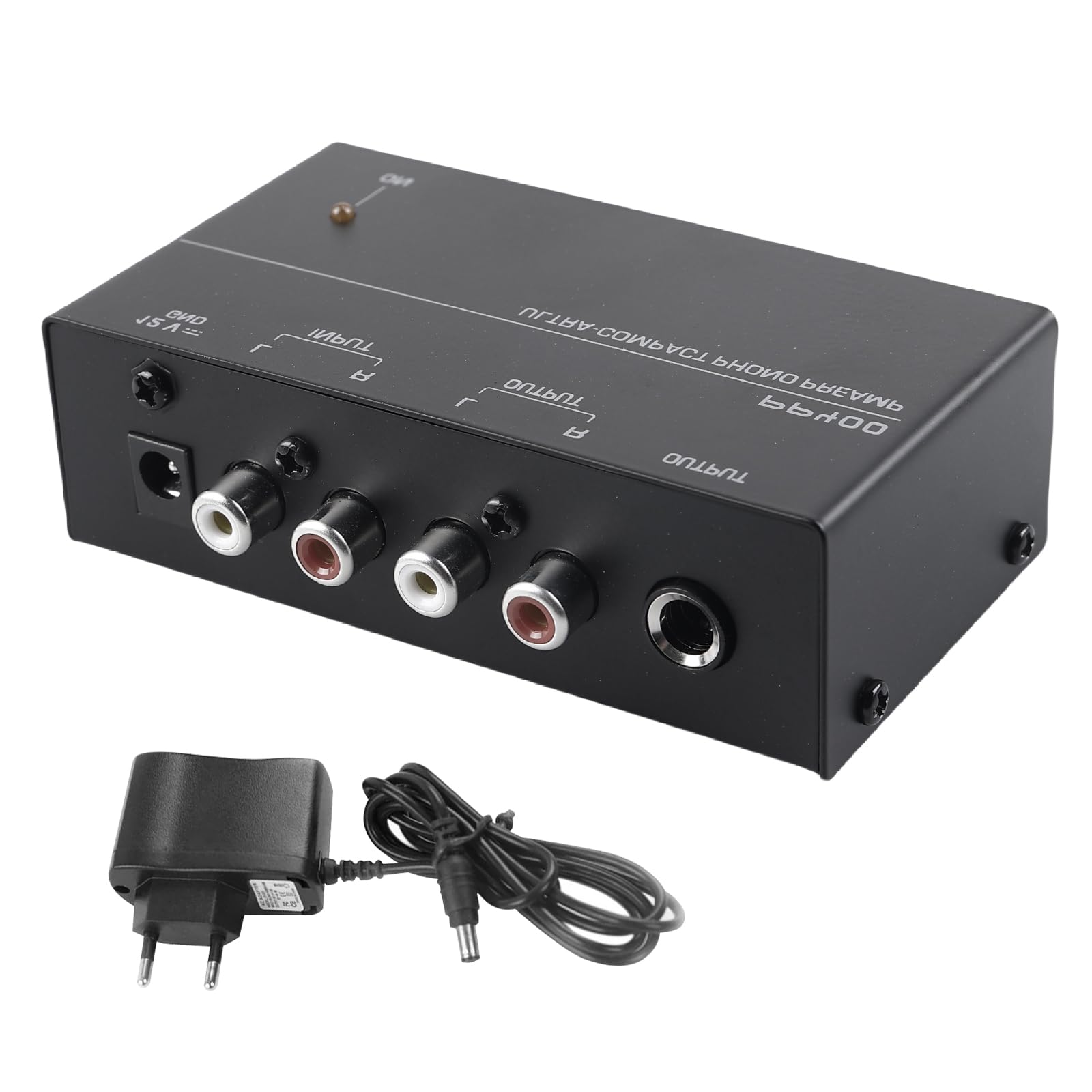 Preamplificatore Phono MM, Ingresso e Uscita RCA, Alimentazione DC 12V