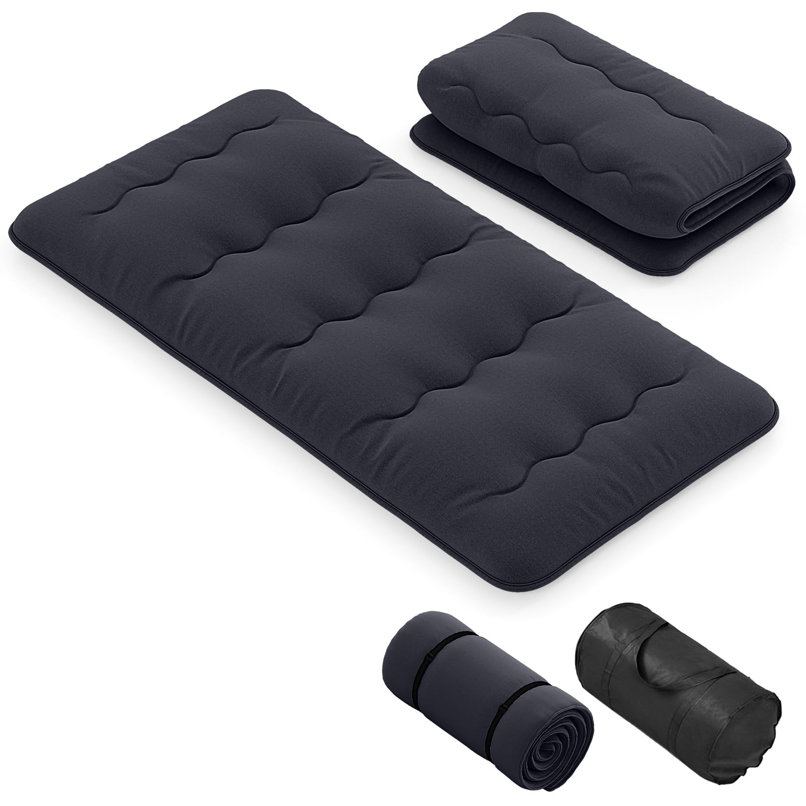 GIANTEX Japanische Futon Matratze 90x200 cm, Bodenmatratze 10cm Dicke, Tatami Matte Futonmatratze Faltbar & Tragbar, Klappmatratze Faltmatratze für Tatami, Rollmatratze mit Abnehmbarer Bezug