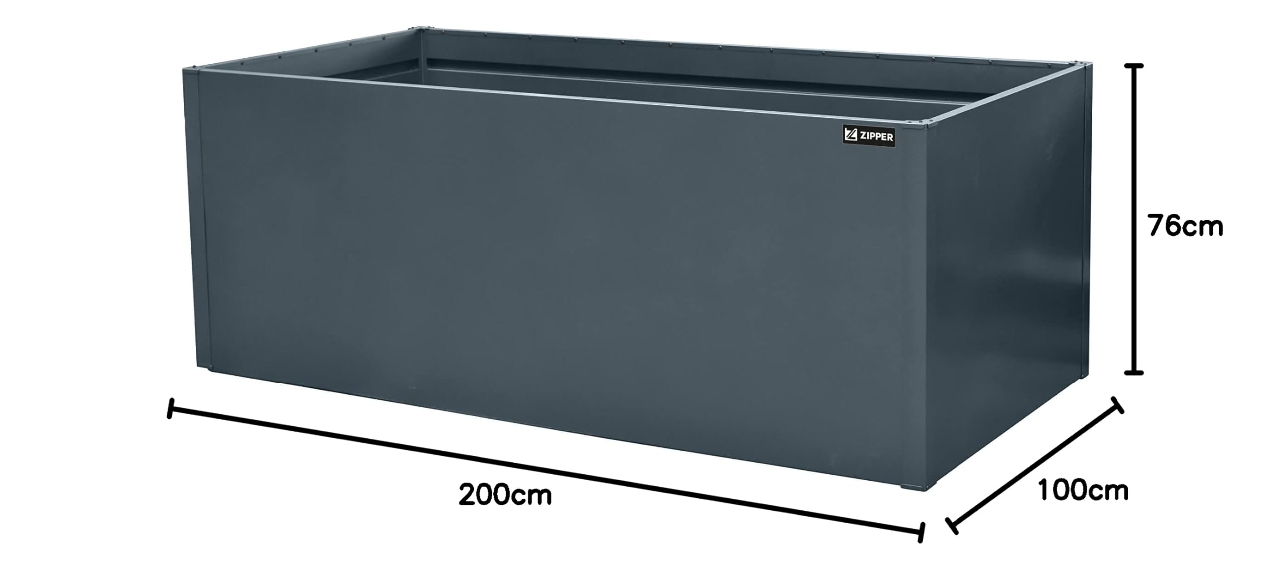Zipper Bancal Alto ZI-HBT206, Chapa de Acero galvanizado, 200 x 100 x 76 cm