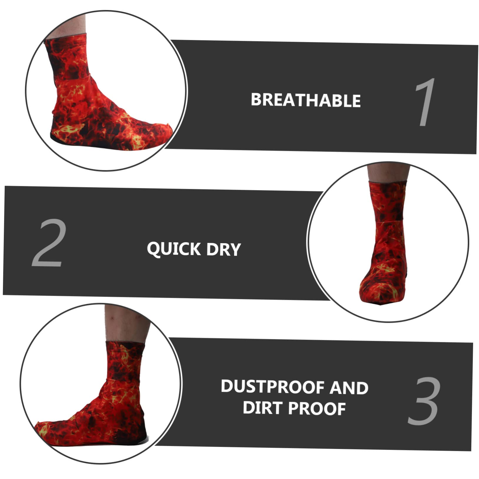ABOOFAN 8pièces Couvre-Chaussures Thermiques Accessoire De Cyclisme Imperméable Et Résistant Vent pour Hommes Et Femmes Idéale pour Randonnée Et Sports Extérieur