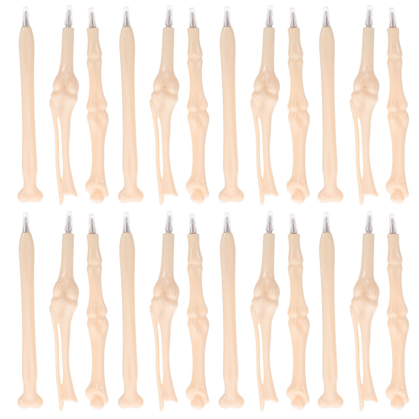 Tofficu 20pcs Bone Ballpoint Pen Skeleton Finger Pens 0.7mm Blue Ink Novely Bone Design Ballpiont Pens for Halloween Party Artist Doctot Nurse Office School
