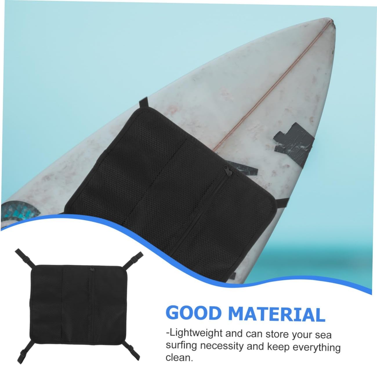 UPKOCH Mesh Kayak Pouch and Paddleboard Deck Bag, Sturdy Deck Organizer Mesh Storage with Buckle for Surfboard and Stand-up Paddleboarding Outdoors