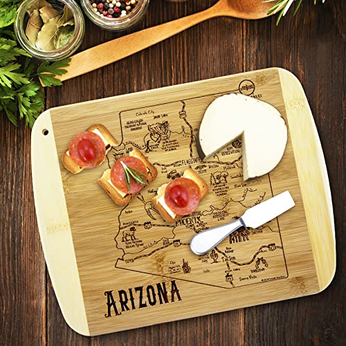 Image of Totally Bamboo A Slice of Life Arizona Engraved Map Cutting Board