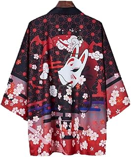 [AiO　JAPAN] 法被 鳳凰 花魁 ブラック ホワイト 夏祭り 寺 神社 羽織り 半纏 長半纏 半天 袢天 半被 はんてん ハッピ はっぴ お祭り衣装水墨画 狼 伏見稲荷 和風 和柄 複数柄