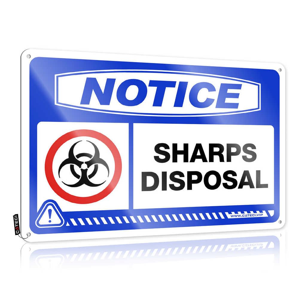 Fzfn Colour Tin Metal Sign Mimosa Ready To Hang - Notice Sharps Disposal Haves For Bar(30X40cm)