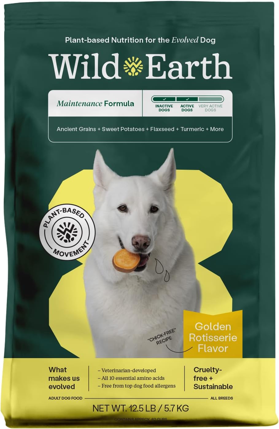 Wild Earth Vegan Dry Dog Food PlantBased Maintenance