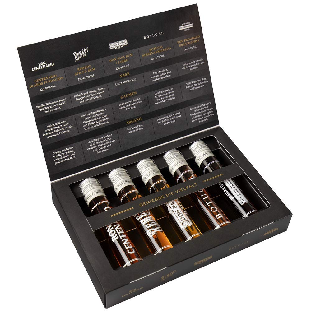 Sierra Madre Tasting Kits Premium Rum Tasting Set | Enthält 5 beliebte Rums | 50ML pro Flasche | Ideal als Geschenk |