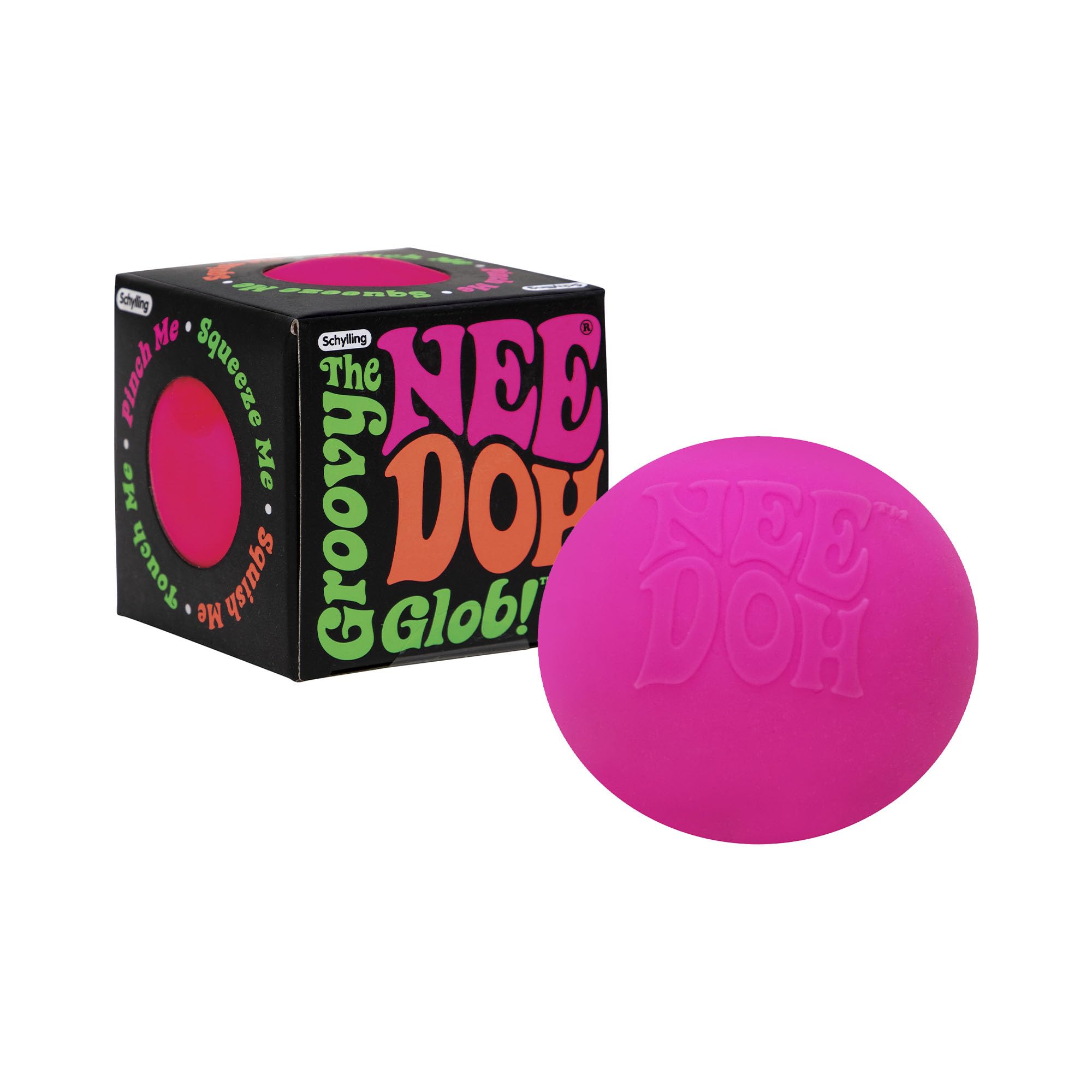 Schylling NeeDoh Original - Sensory Fidget Toy - Pink - Ages 3 to Adult , 1 Count ( Pack of 1)
