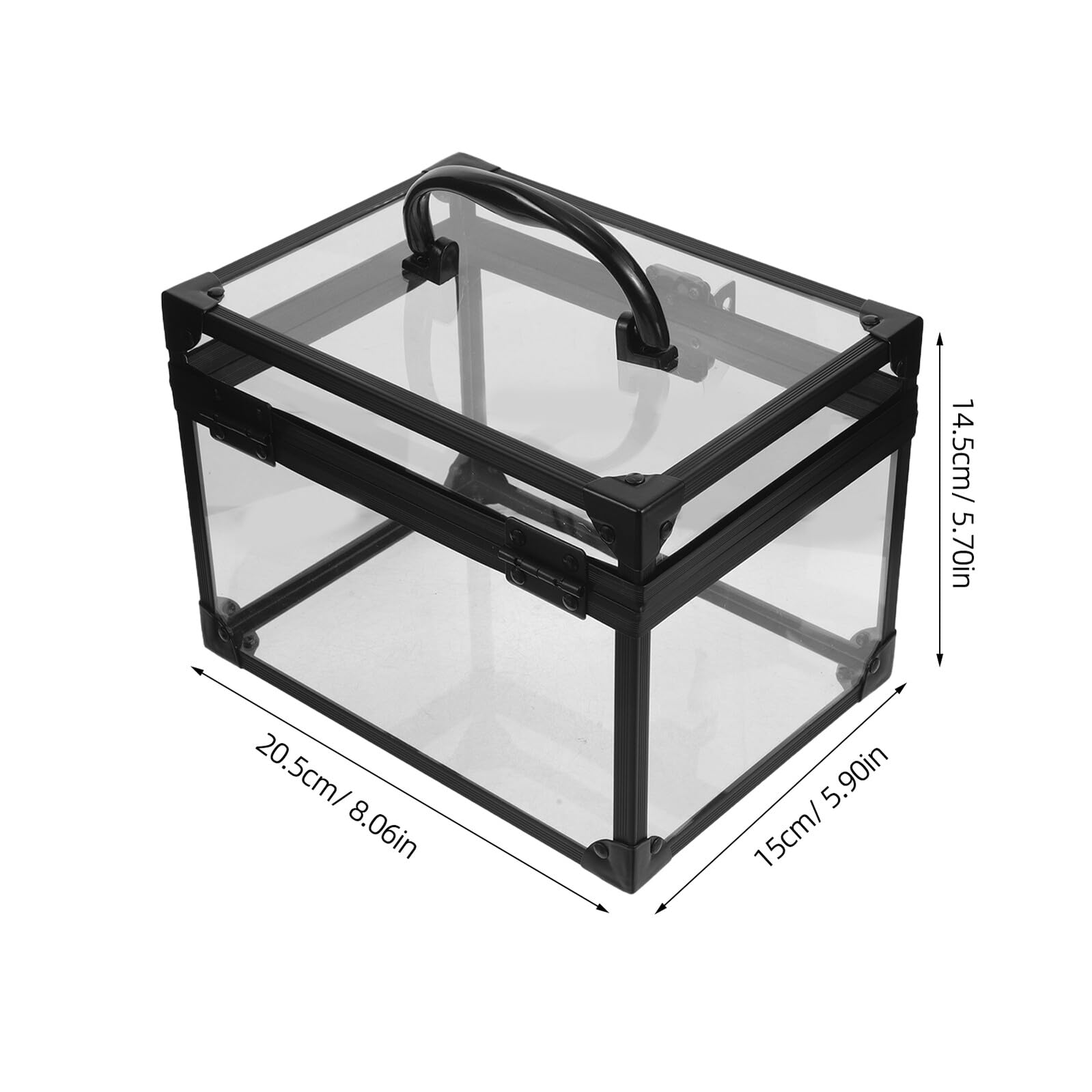 Hohopeti Scatola Porta Dischi in Vinile con Coperchio e Maniglia, Custodia in Plastica Trasparente per CD e Dvd, Organizer Compatto per Casa e Ufficio, Protezione Anti-graffio e Polvere