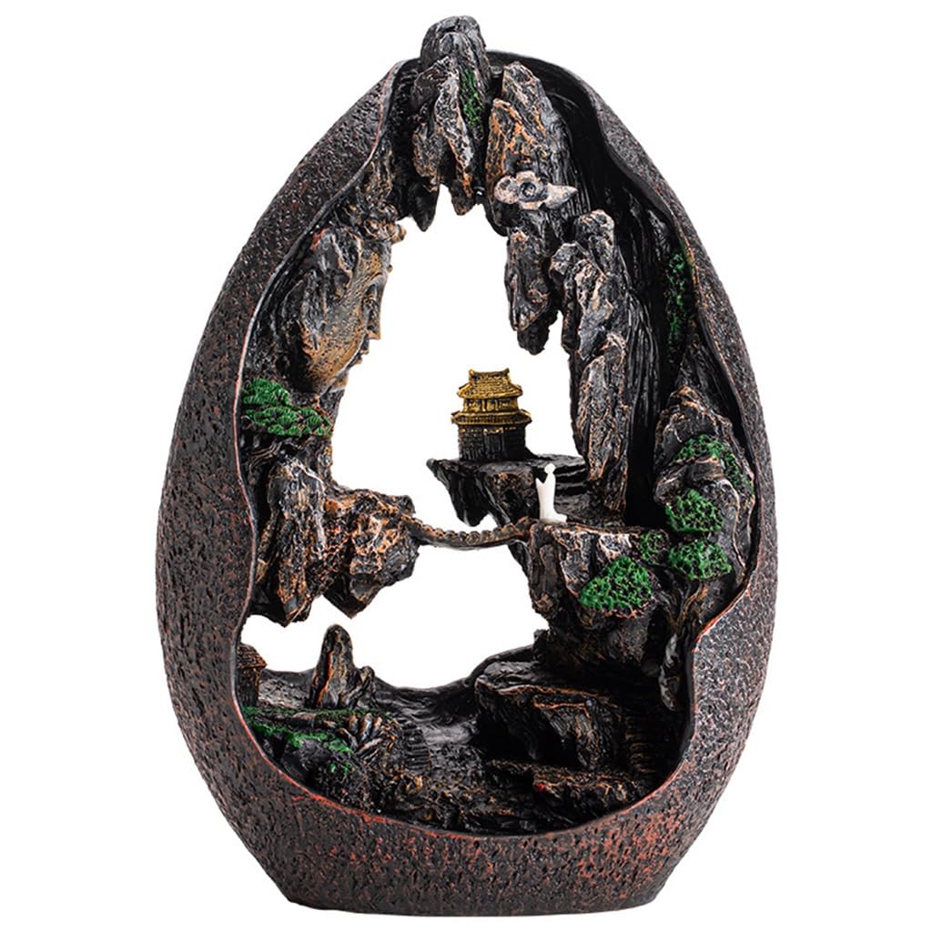Brûleur d'encens à reflux en bois de santal pour salon et bureau