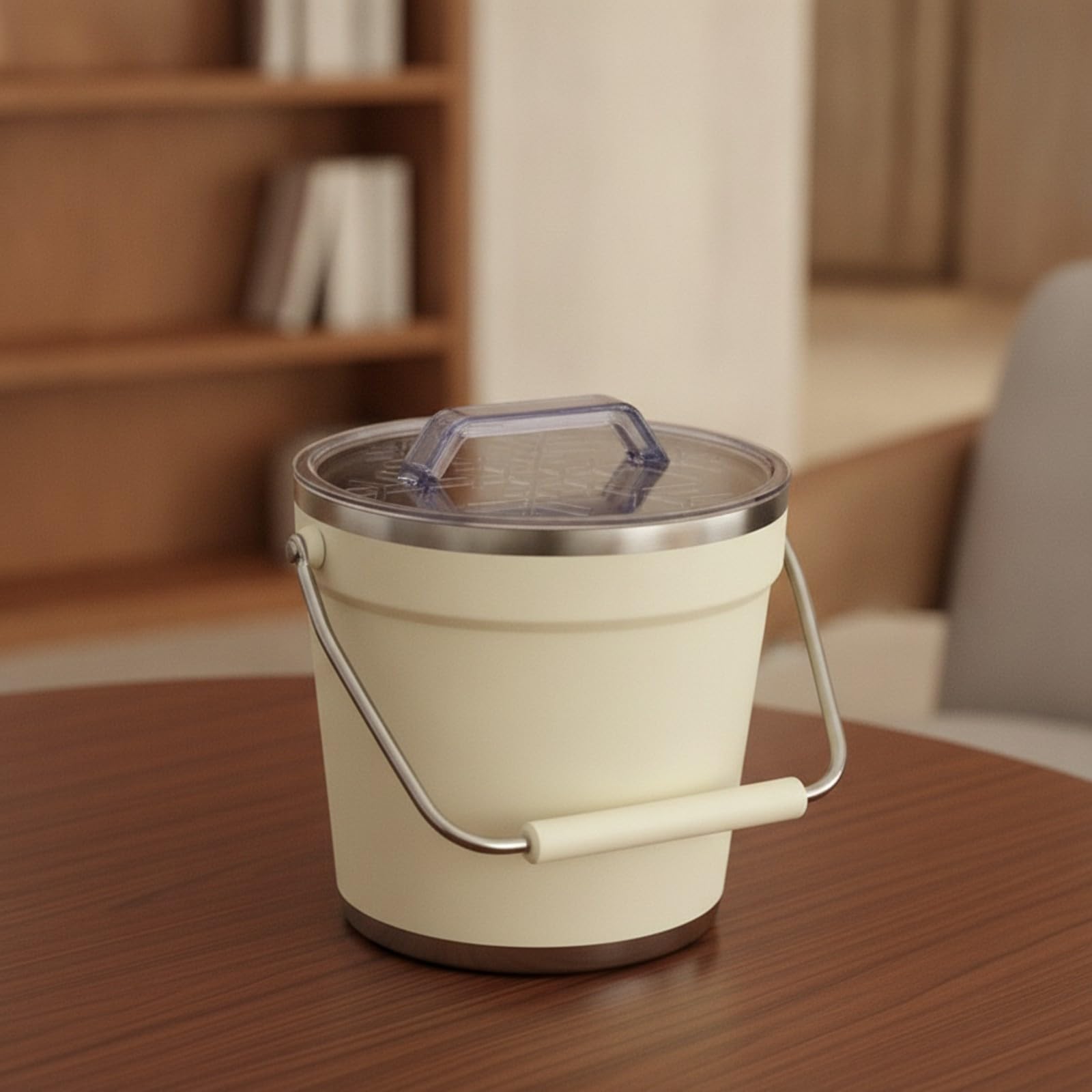Baoblaze Cubitera con Tapa Aislado Recipiente Cubo Hielo Redondo, Práctico, Cubeta, para Fiestas, Reuniones, organizadores, 8L