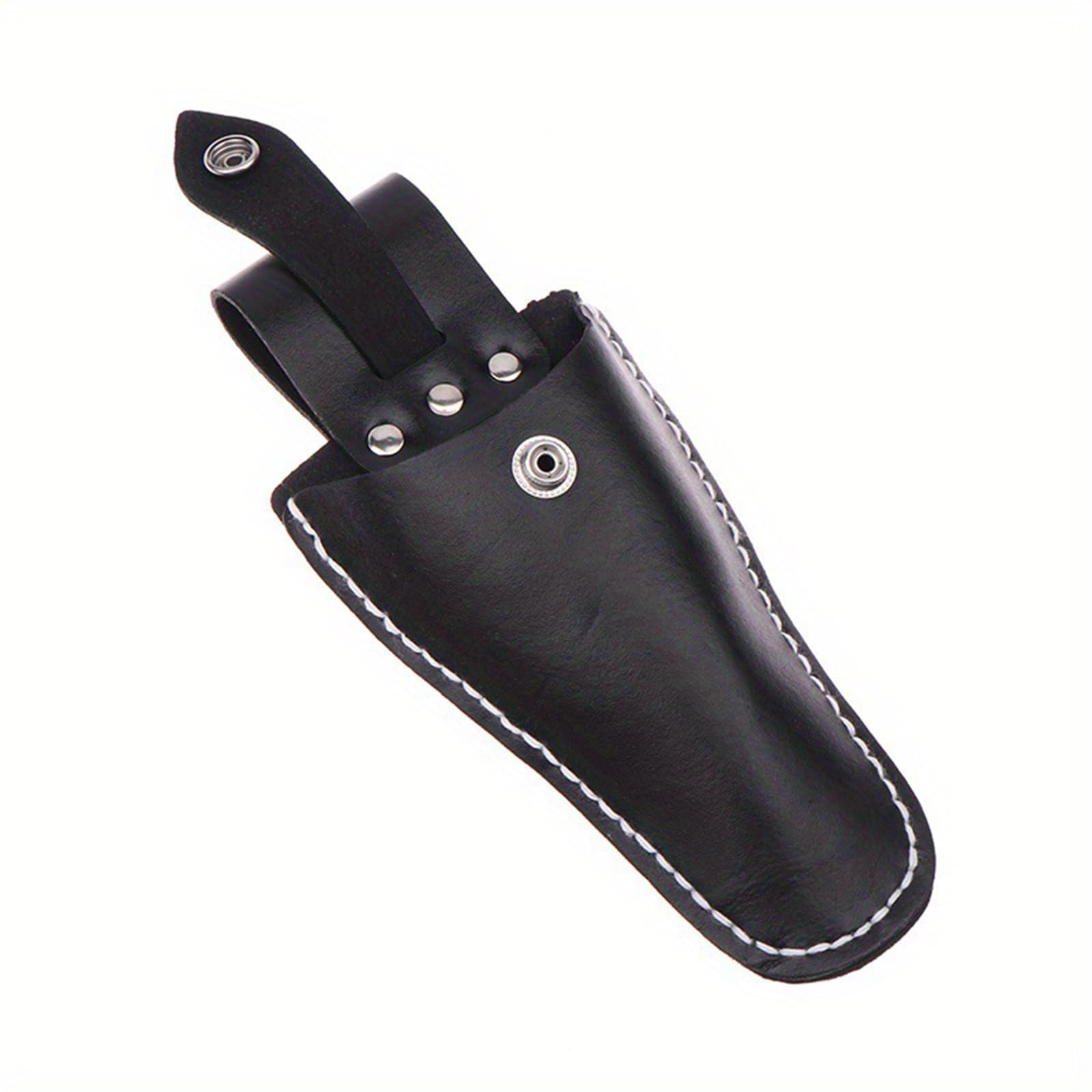 Woedpez Black Sturdy Leather Tool Secure Closure For Safe Travel Storage Elegant Leather Tool Carriers