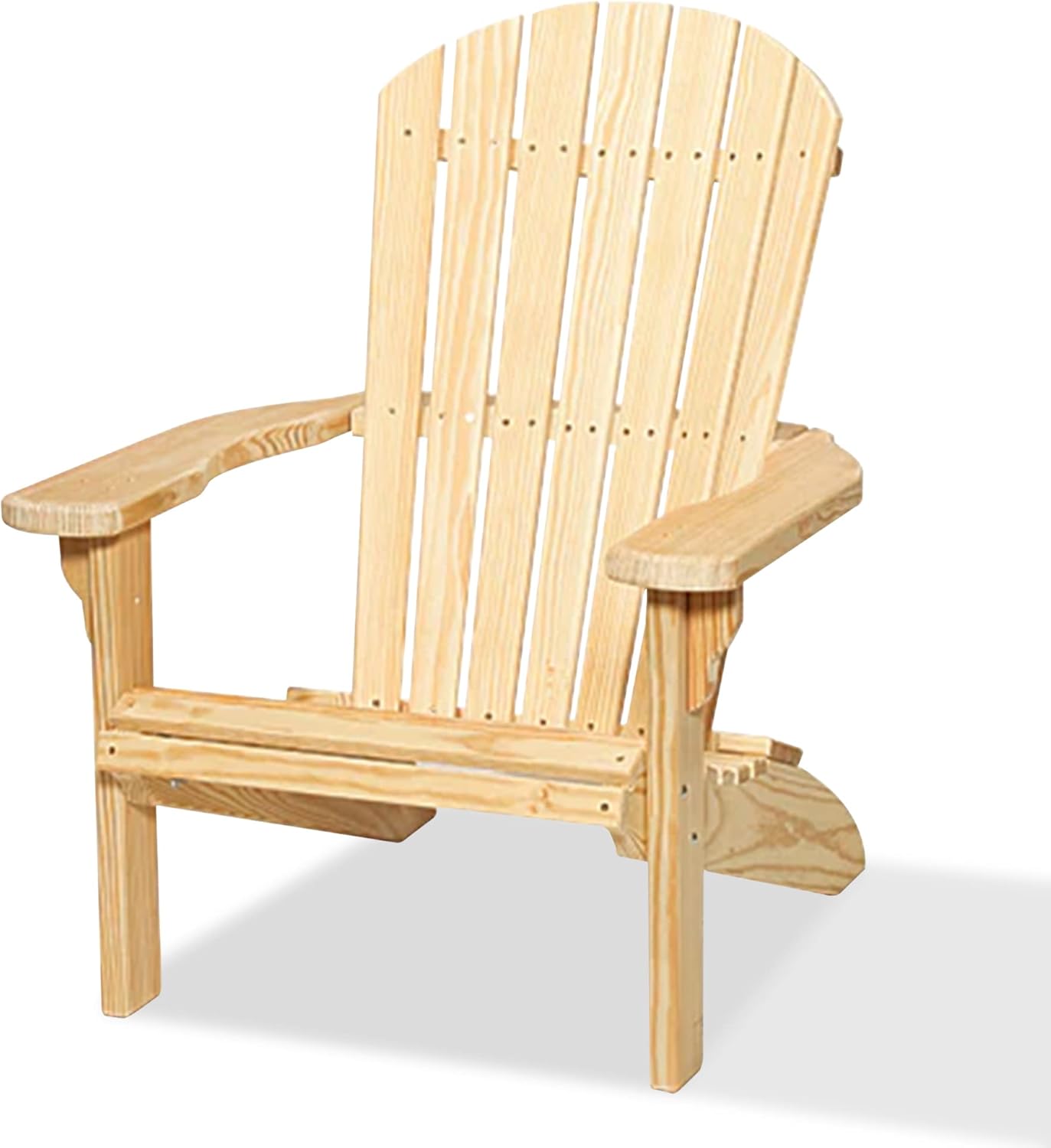 Peaceful Classics Wood Adirondack Chair - Foldable Outdoor Adirondack Chair for Patio, Lawn, and Garden - Pine Wood Patio Chair, Fire Pit Chair, Deck Chair, for Ultimate Comfort and Style - Unfinished