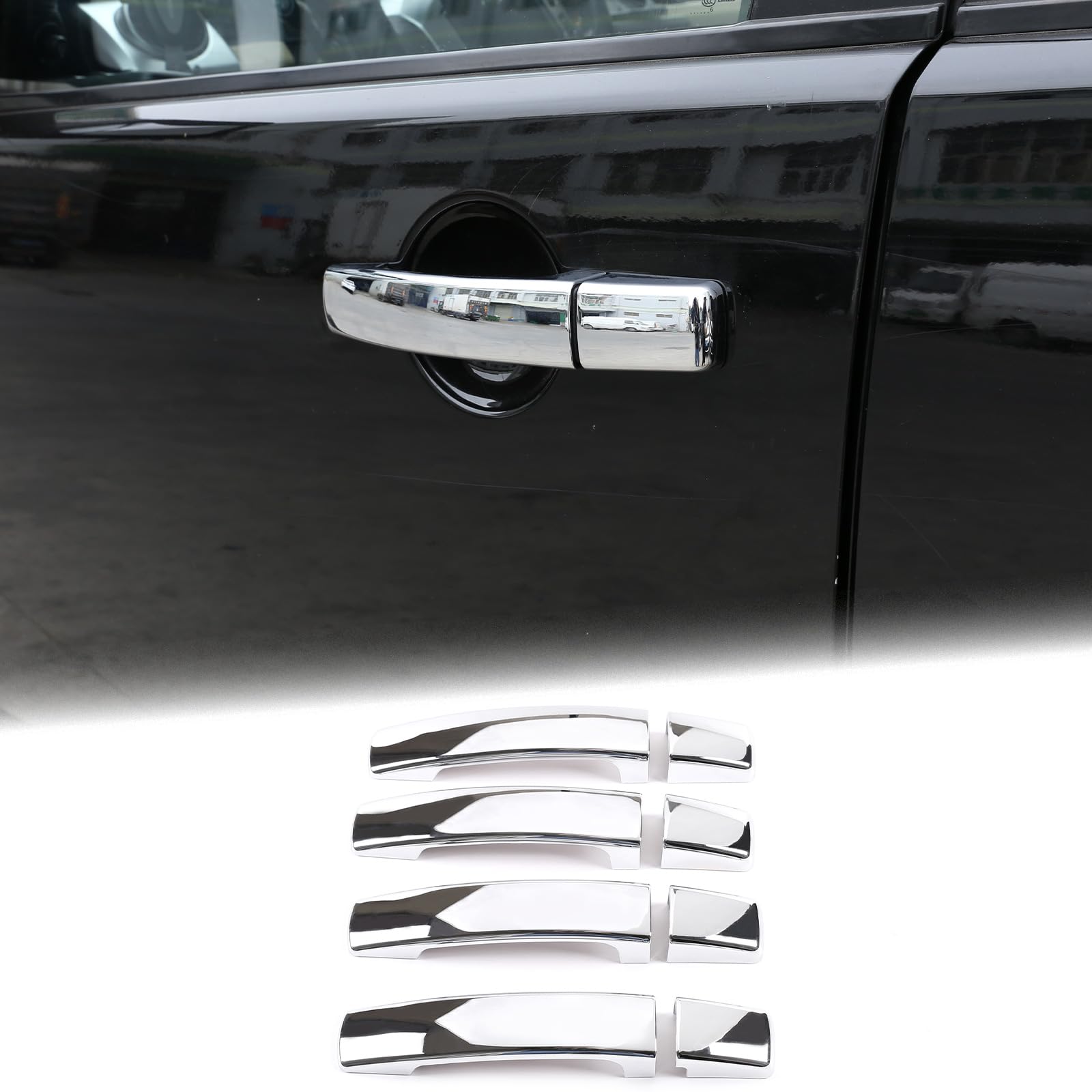 Diyucar Chrome,Silver Chrome Door Handle Trim For Discovery 4 2010-2016 Lr4 Rr Sport 08-13 Car Accessory For Freelander 2 2010-2015