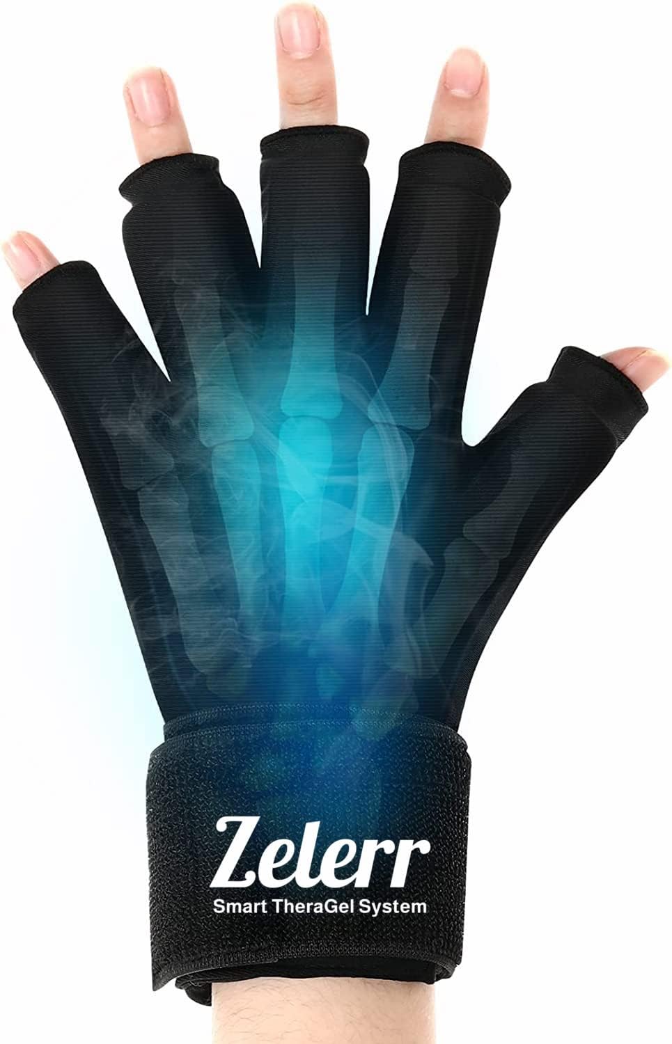 Smart TheraGel System - Arthritis Compression Ice Glove, Adjustable Wrist Strap, Pain Relief Ice Pack for Arthritis, Carpal Tunnel, Tendonitis, Reusable Gel Pack for Hand Hot and Cold Therapy
