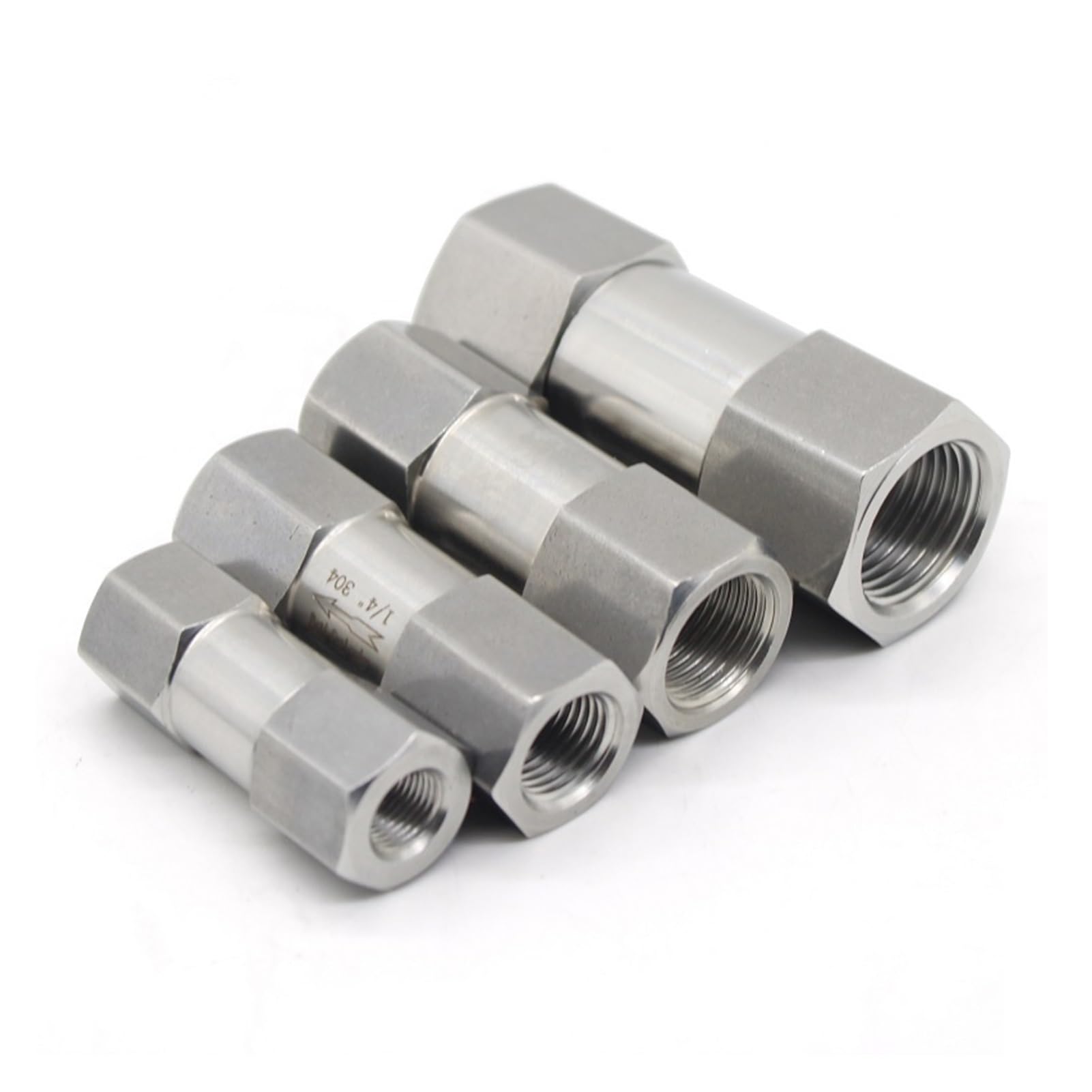 PRIMUZ 1/8 "1/4" 3/8 "1/2" 3/4 "1" BSPP Pollici Tubo Femmina SS304 valvola di Non Ritorno unidirezionale Acqua pneumatica (Size : 3/4")