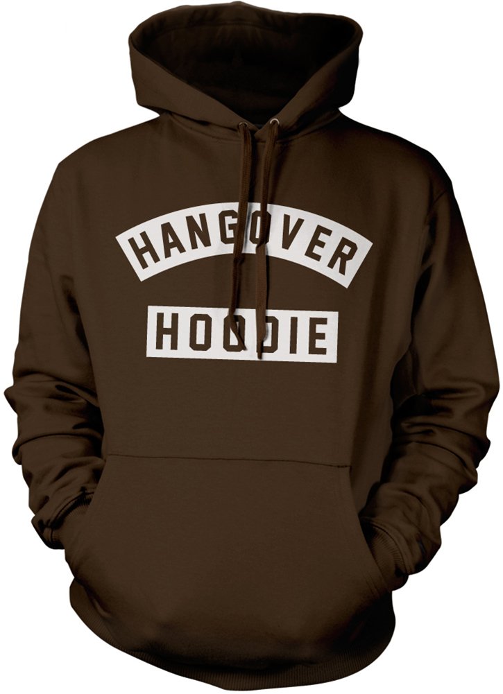 Hotscamp Boys Brown Hangover Unisex Hoodie - X-Large