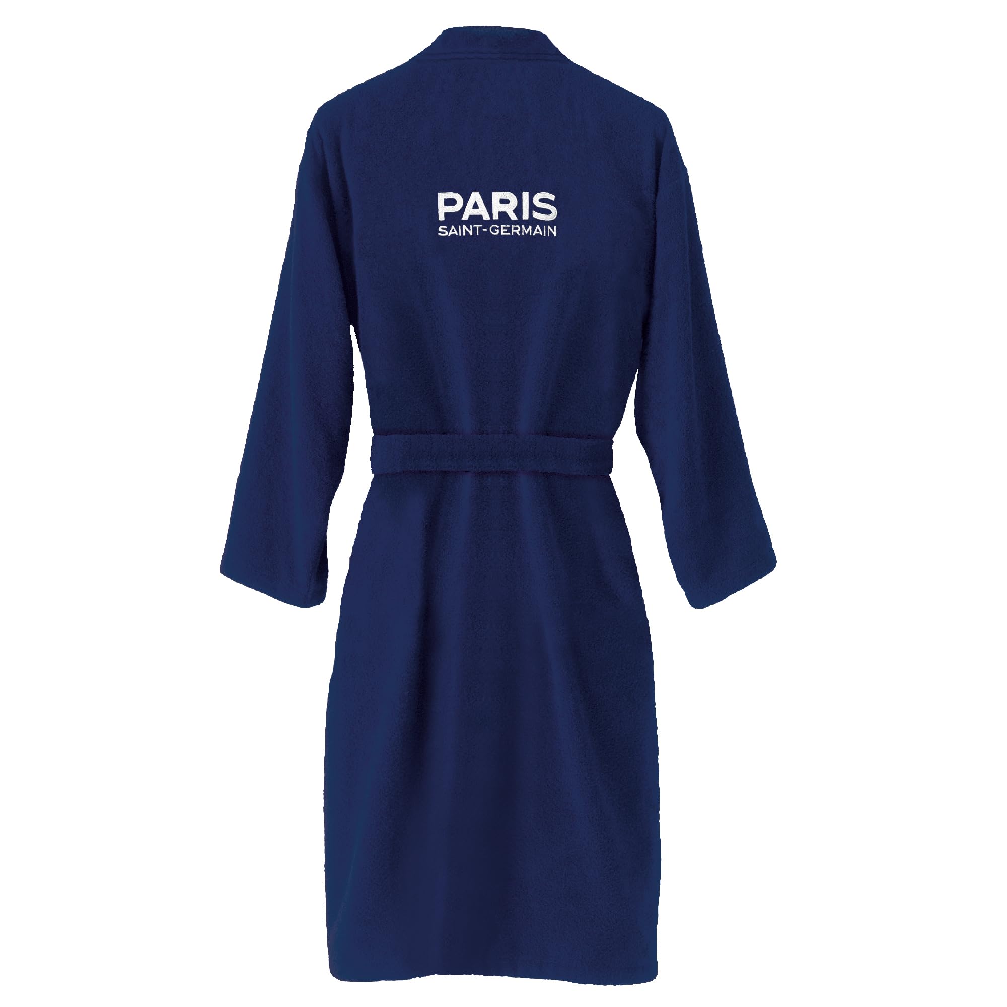 PSG Peignoir homme avec poches Paris-Saint-Germain | 100% Coton | OEKO-TEX | Taille L | Bleu