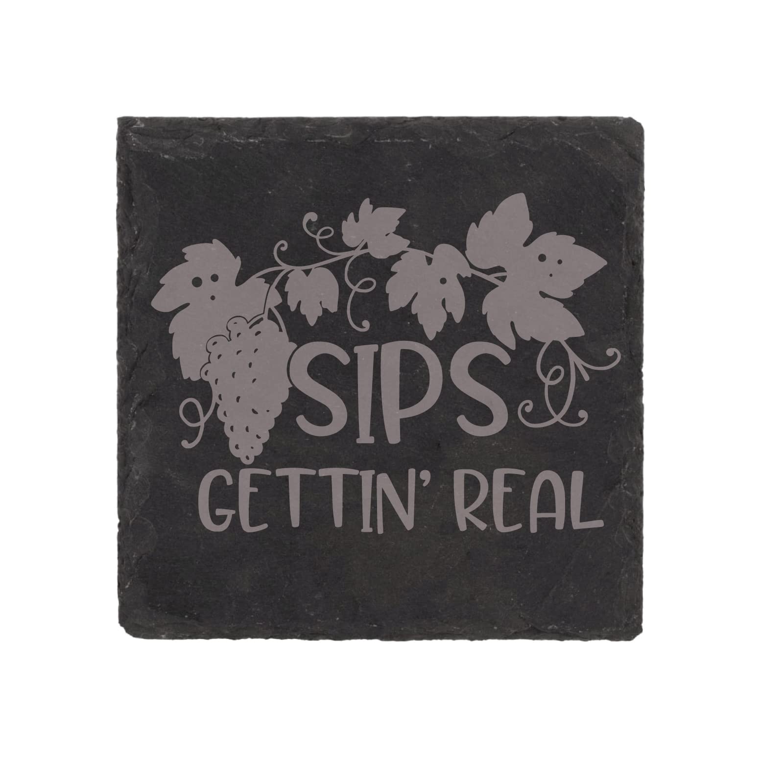 60 Second MakeoverLimited Slate Coaster Sips Sh*ts Getting Real Engraved Funny Gift Friend Present