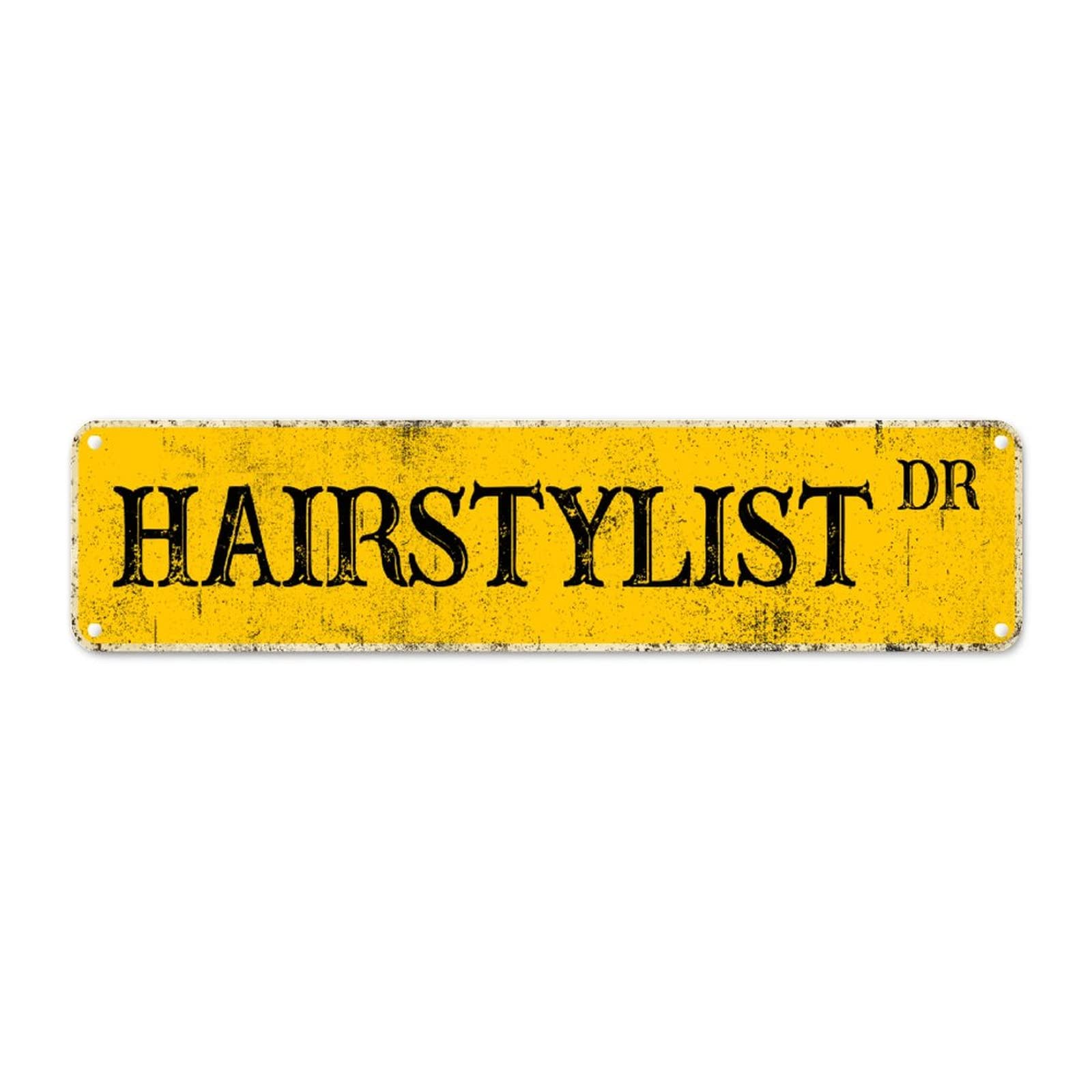 Plaque en métal coiffeur 61x15.2 cm décoration de salon