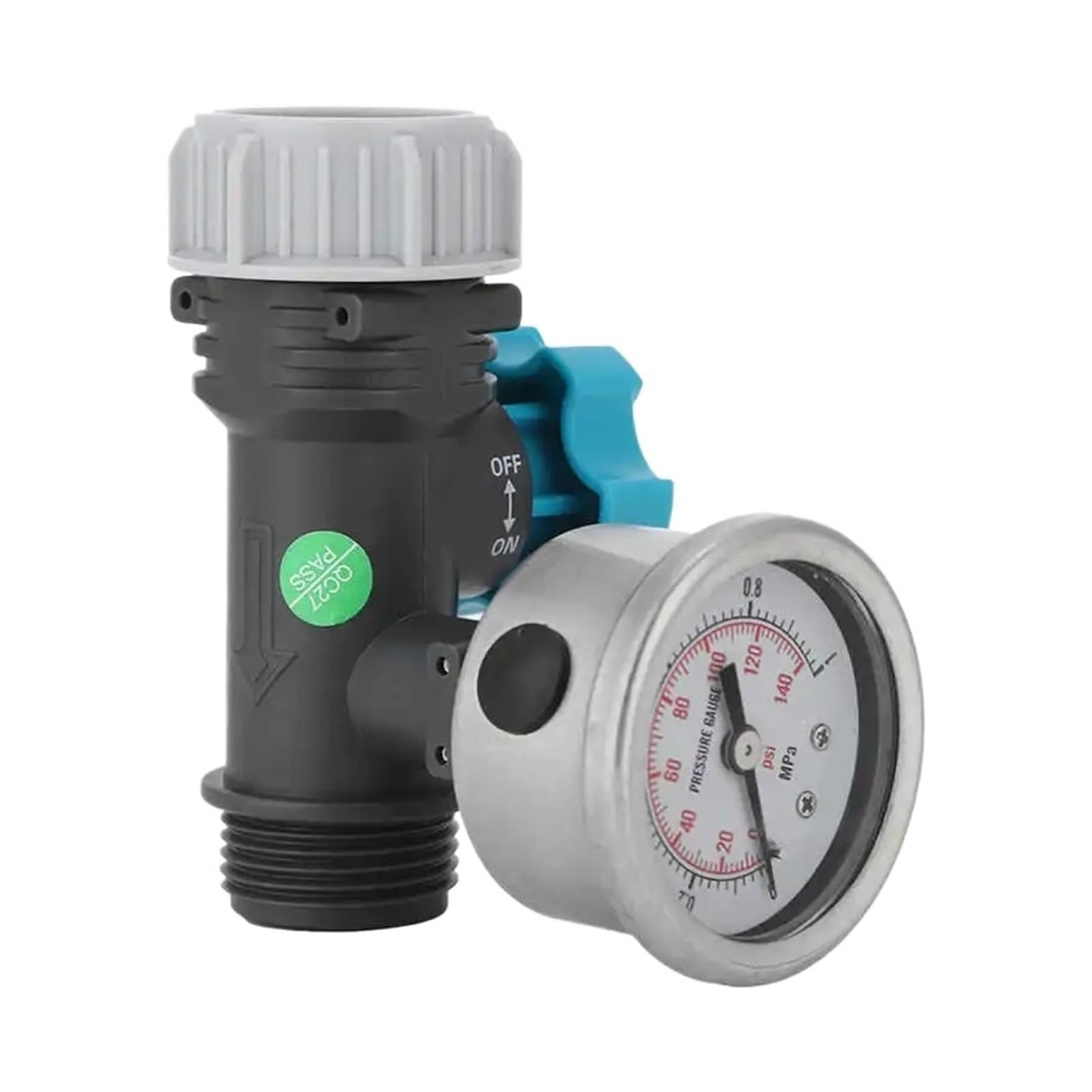 Adjustable Water Pressure Regulator Valve Pressure Reducer with Pressure Gauge Greenhouse Garden Pressure Reducing Valve