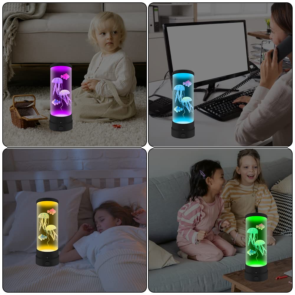 Medusa Lampada Lava Led, Tranquilla Stato d'animo Medusa Acquario, 16 Colori che Cambiano Telecomando Lampada Elettrica per Meduse per Decorazioni per la casa e Regali per Adulti e Bambini